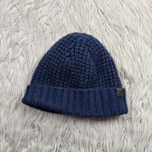 Bickley + Mitchell Women's OS Blue Chunky Knit Fleece Lined Beanie Fisherman